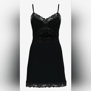 Modal Soft Lace-Trim Mini Slip Dress